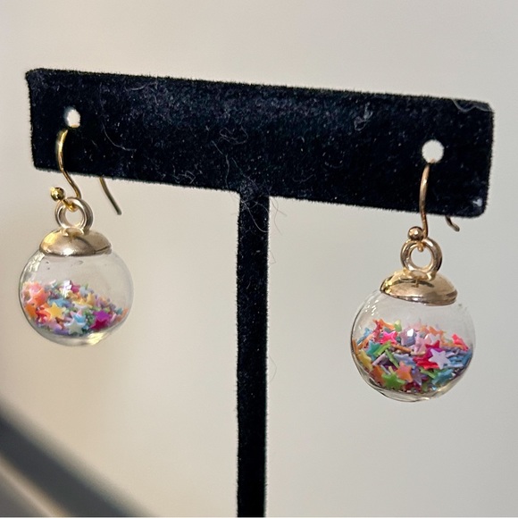 Multi-colored Wishing Ball Earrings - Picture 3 of 6